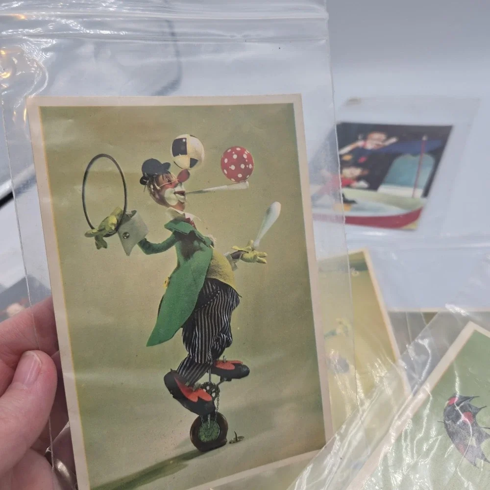 Antique C1910 Circus Clown Puppet Postcard Gravo Joop‎ Geesink Holland W/plastic
